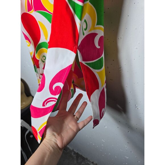 Susan Graver Sleeveless Button Front Top Size Medium Groovy Vintage Art NWT - Picture 3 of 11